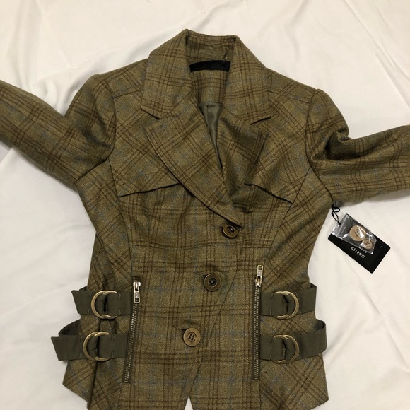 L.A.M.B silk wool plaid jacket NWT 2669 - Picture 7 of 16